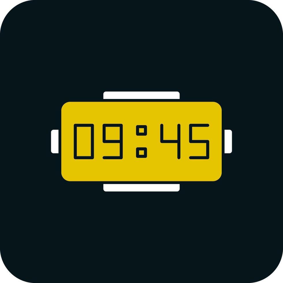 Digitaluhr-Vektor-Icon-Design vektor