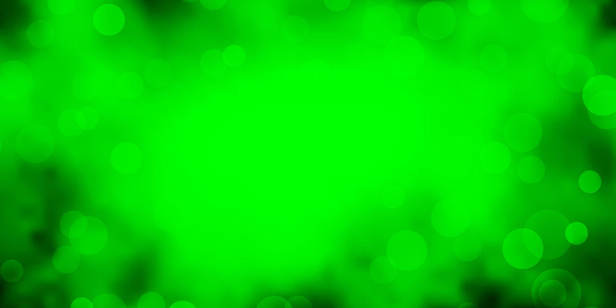 ljusgrön, gul vektorbakgrund med cirklar. vektor