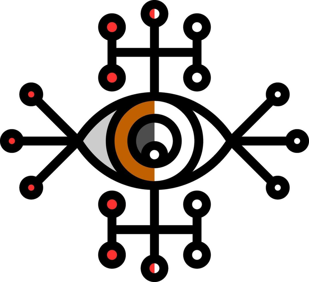 Cyber Auge Vektor Symbol Design