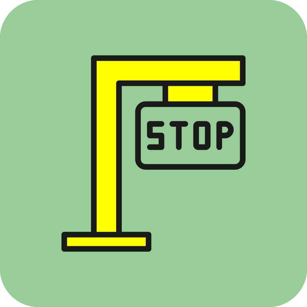 Stop-Schild-Vektor-Icon-Design vektor
