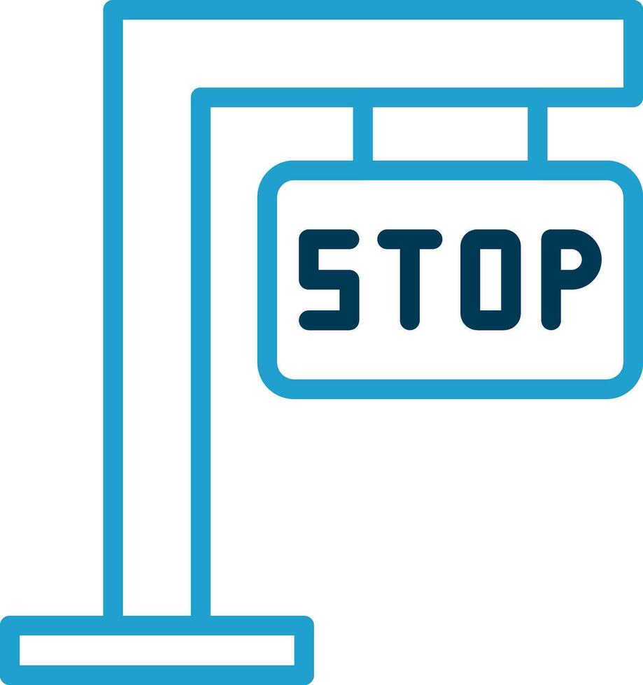 Stop-Schild-Vektor-Icon-Design vektor