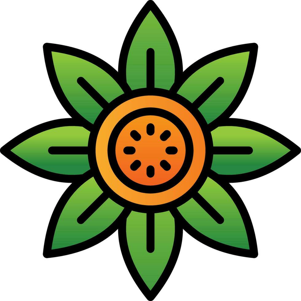 Sonnenblumen-Vektor-Icon-Design vektor