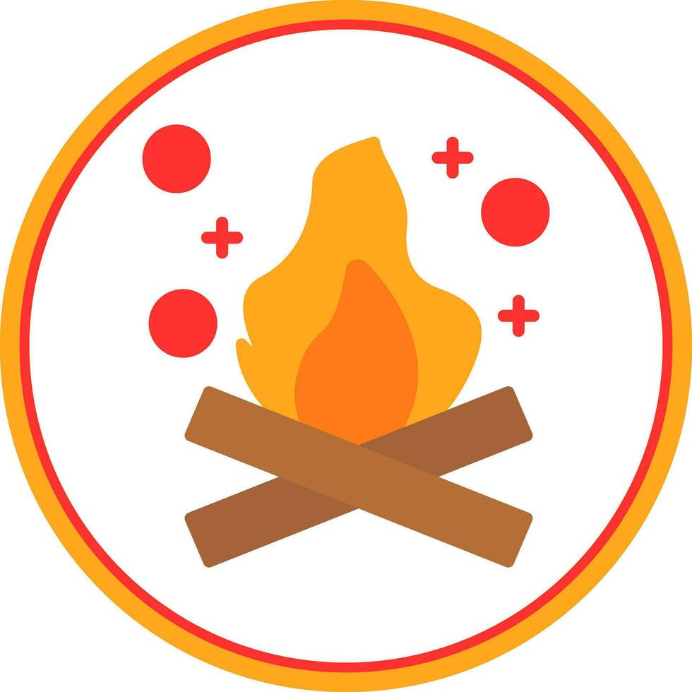 Lagerfeuer-Vektor-Icon-Design vektor