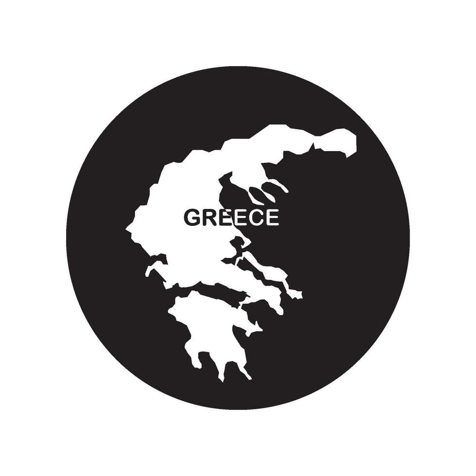 grekland Karta ikon vektor