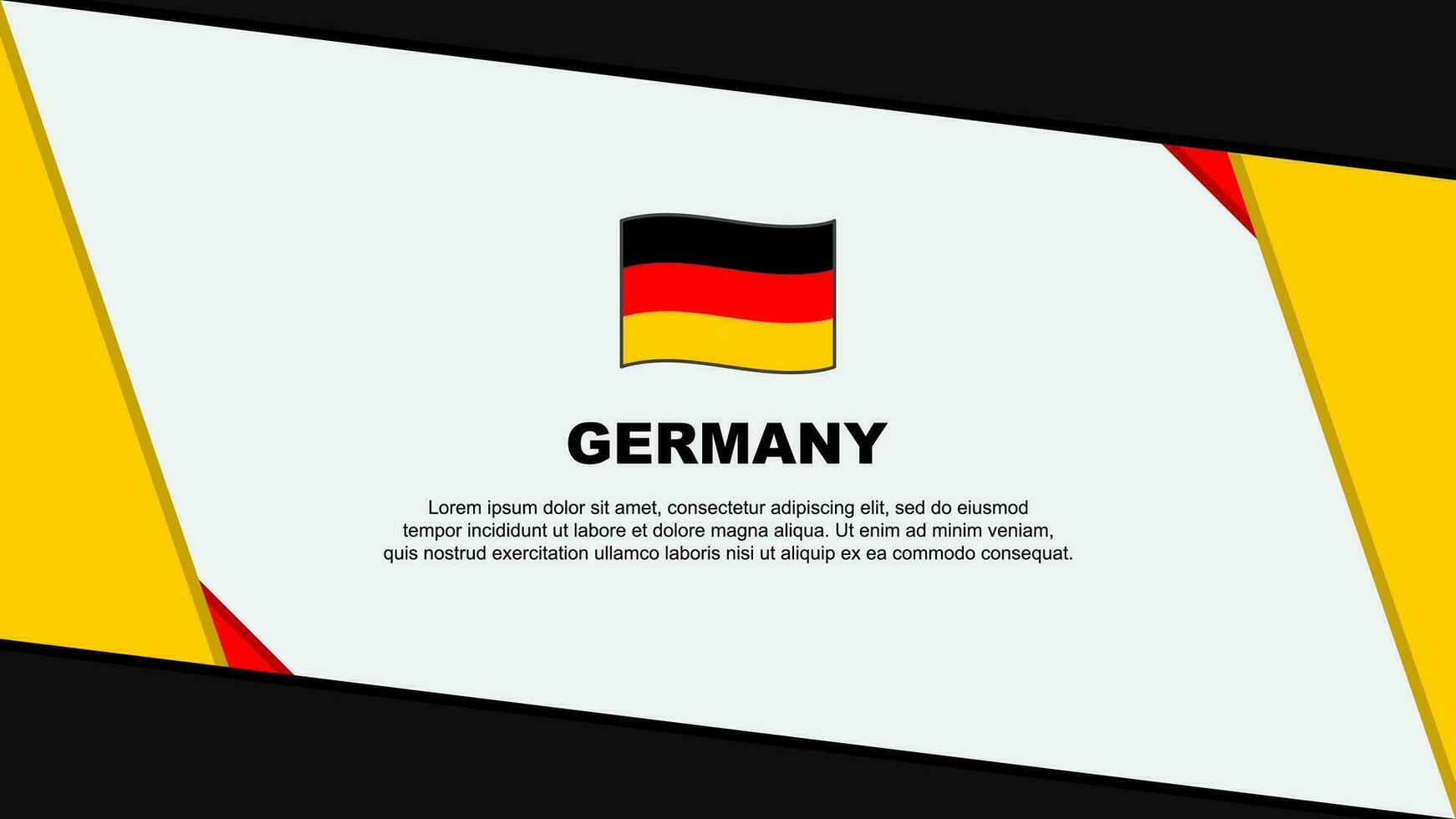 Deutschland Flagge abstrakt Hintergrund Design Vorlage. Deutschland Unabhängigkeit Tag Banner Karikatur Vektor Illustration. Deutschland Karikatur