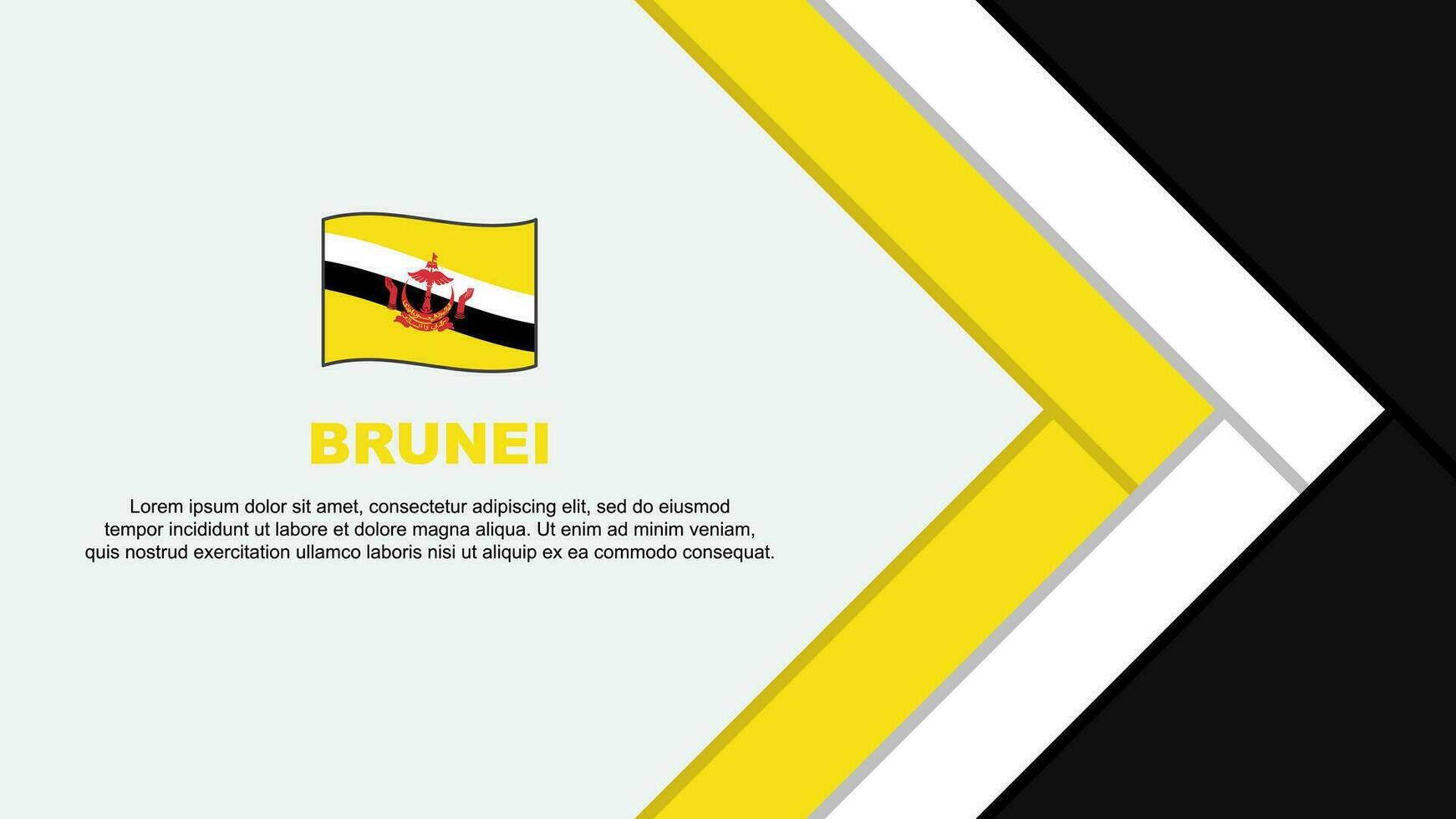 brunei flagga abstrakt bakgrund design mall. brunei oberoende dag baner tecknad serie vektor illustration. brunei mall