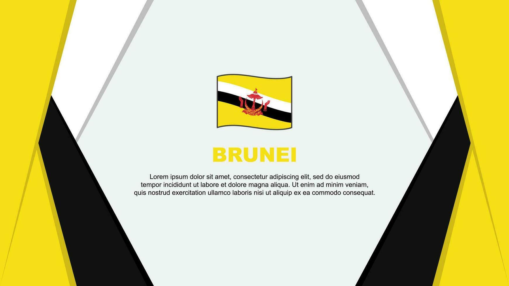 brunei flagga abstrakt bakgrund design mall. brunei oberoende dag baner tecknad serie vektor illustration. brunei design