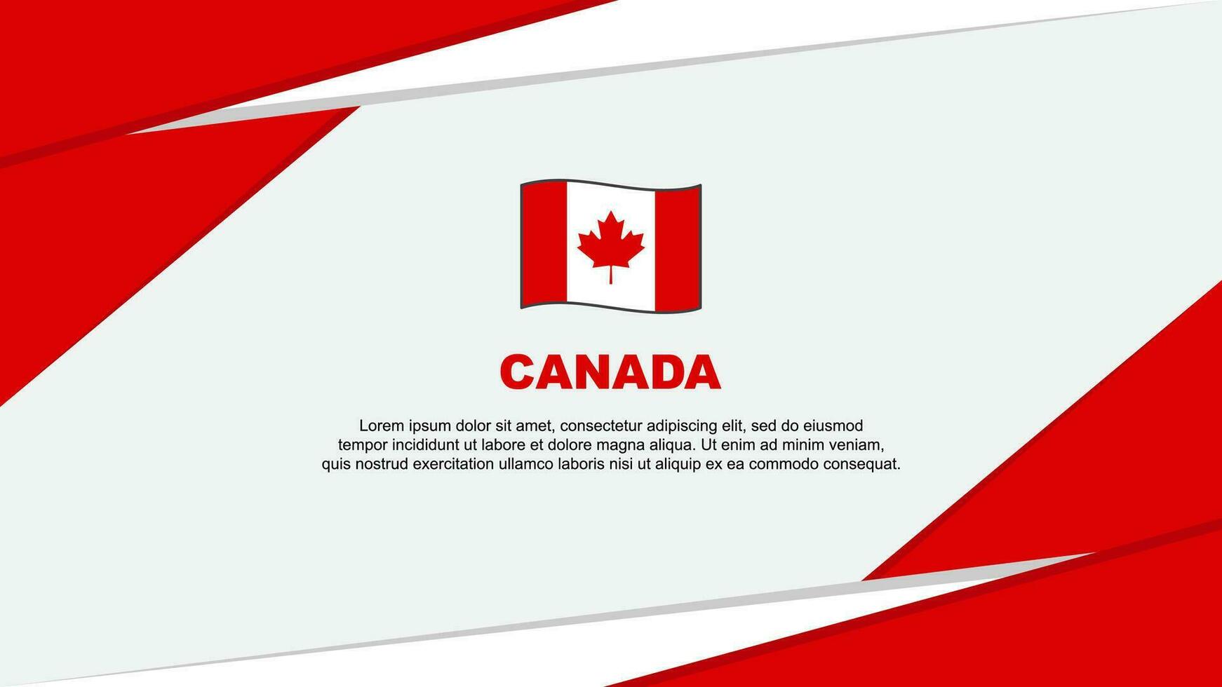 kanada flagga abstrakt bakgrund design mall. kanada oberoende dag baner tecknad serie vektor illustration. kanada