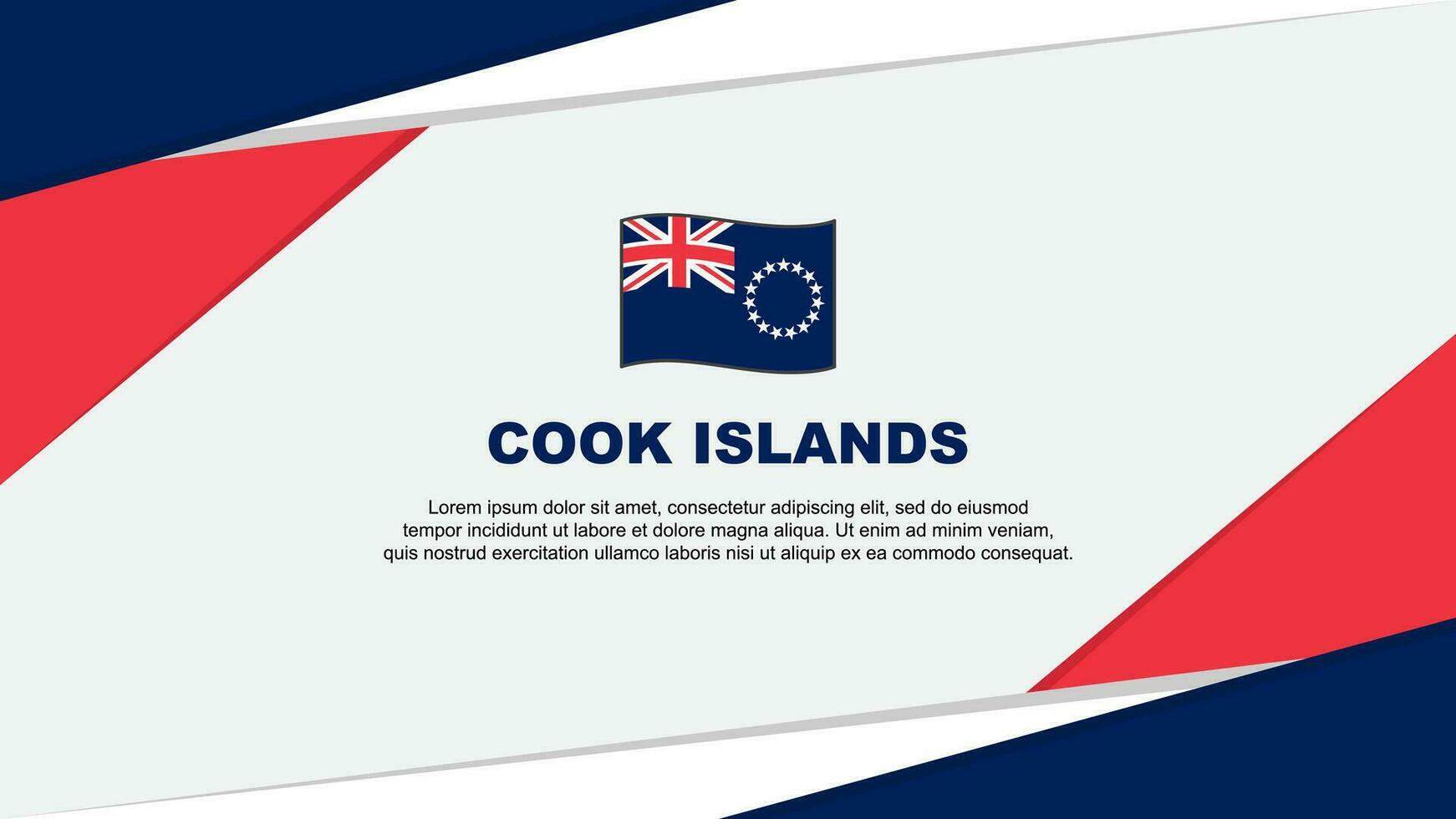 Koch Inseln Flagge abstrakt Hintergrund Design Vorlage. Koch Inseln Unabhängigkeit Tag Banner Karikatur Vektor Illustration. Koch Inseln