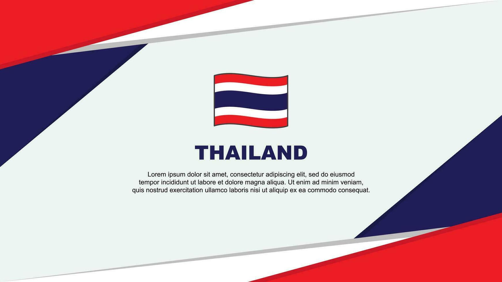 thailand flagga abstrakt bakgrund design mall. thailand oberoende dag baner tecknad serie vektor illustration. thailand