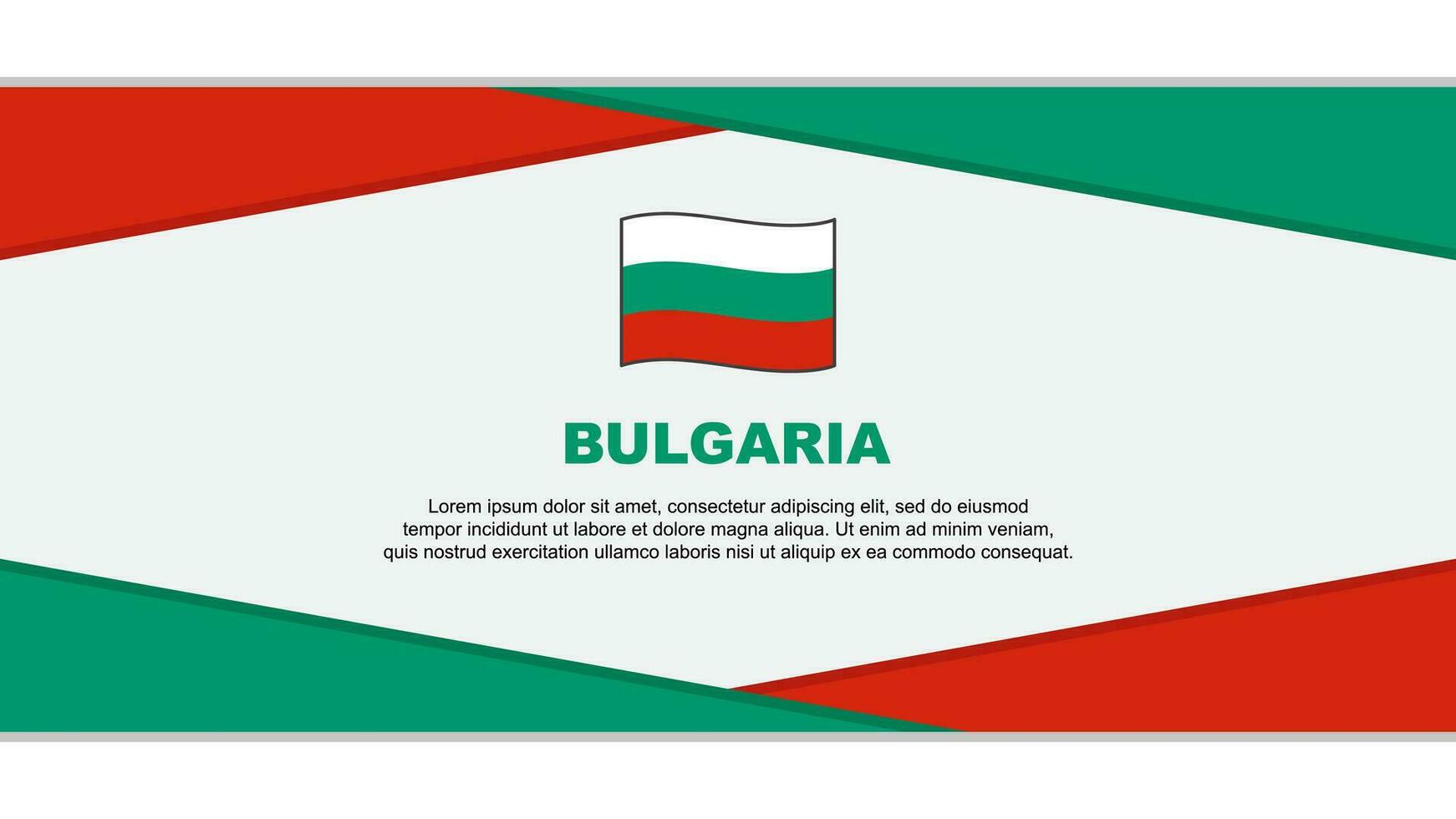 Bulgarien Flagge abstrakt Hintergrund Design Vorlage. Bulgarien Unabhängigkeit Tag Banner Karikatur Vektor Illustration. Bulgarien Vektor