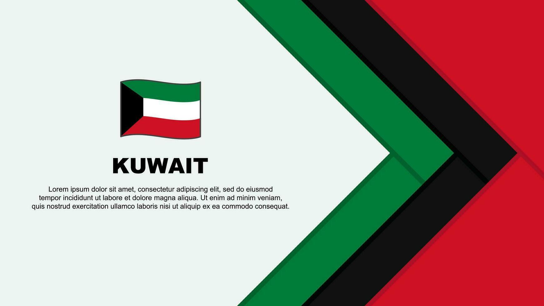 kuwait flagga abstrakt bakgrund design mall. kuwait oberoende dag baner tecknad serie vektor illustration. kuwait mall