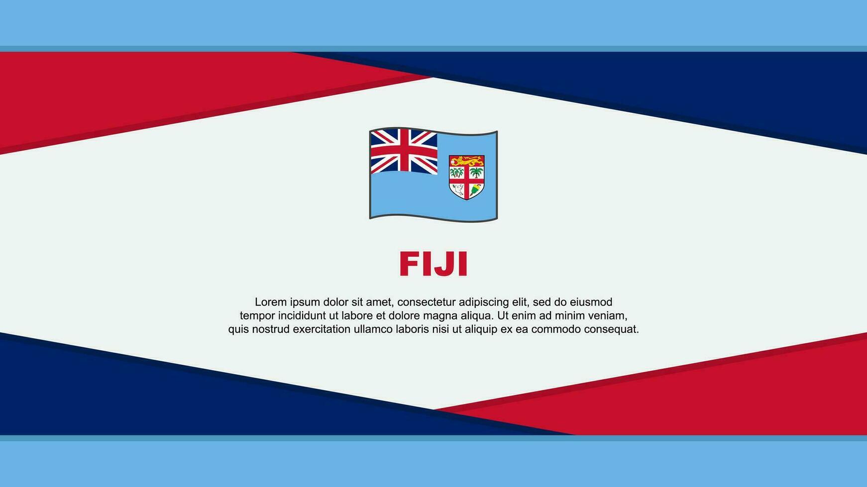 fiji flagga abstrakt bakgrund design mall. fiji oberoende dag baner tecknad serie vektor illustration. fiji vektor