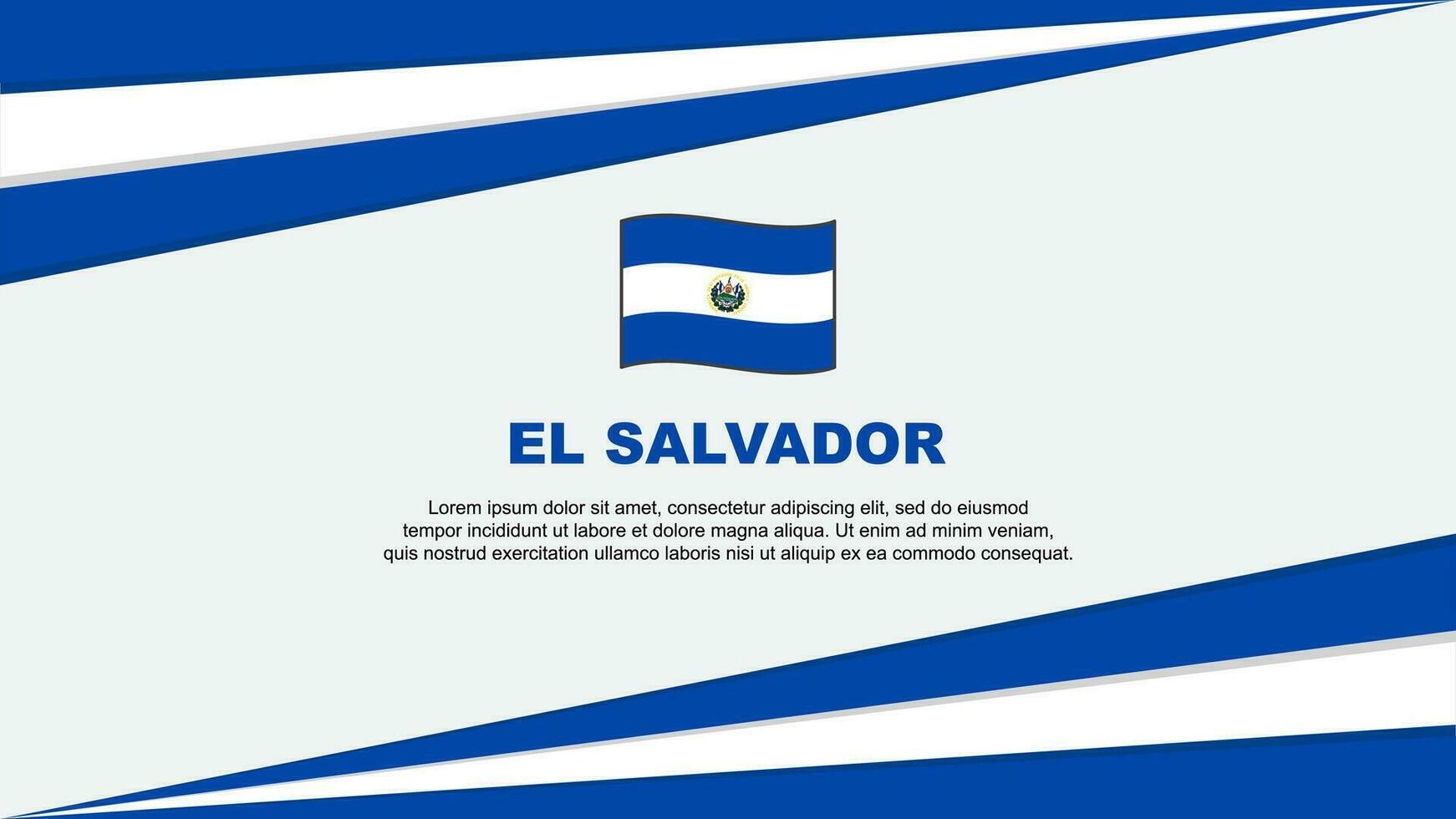 el Salvador Flagge abstrakt Hintergrund Design Vorlage. el Salvador Unabhängigkeit Tag Banner Karikatur Vektor Illustration. el Salvador Design