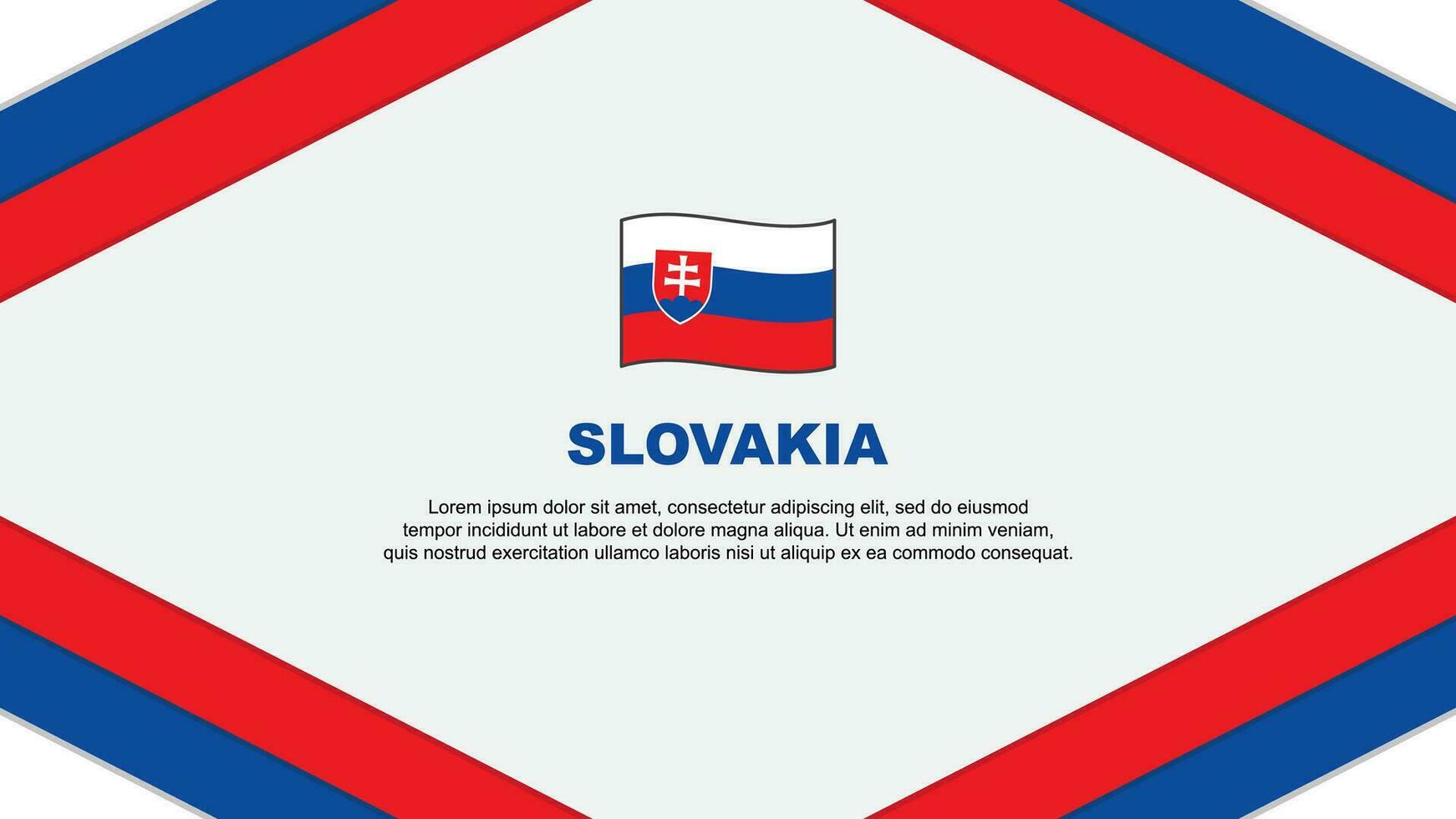 slovakia flagga abstrakt bakgrund design mall. slovakia oberoende dag baner tecknad serie vektor illustration. slovakia illustration