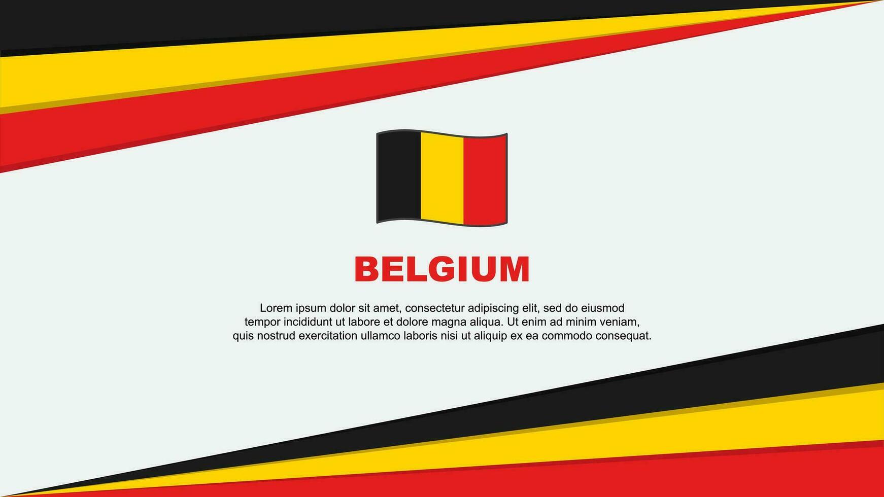 belgien flagga abstrakt bakgrund design mall. belgien oberoende dag baner tecknad serie vektor illustration. belgien design