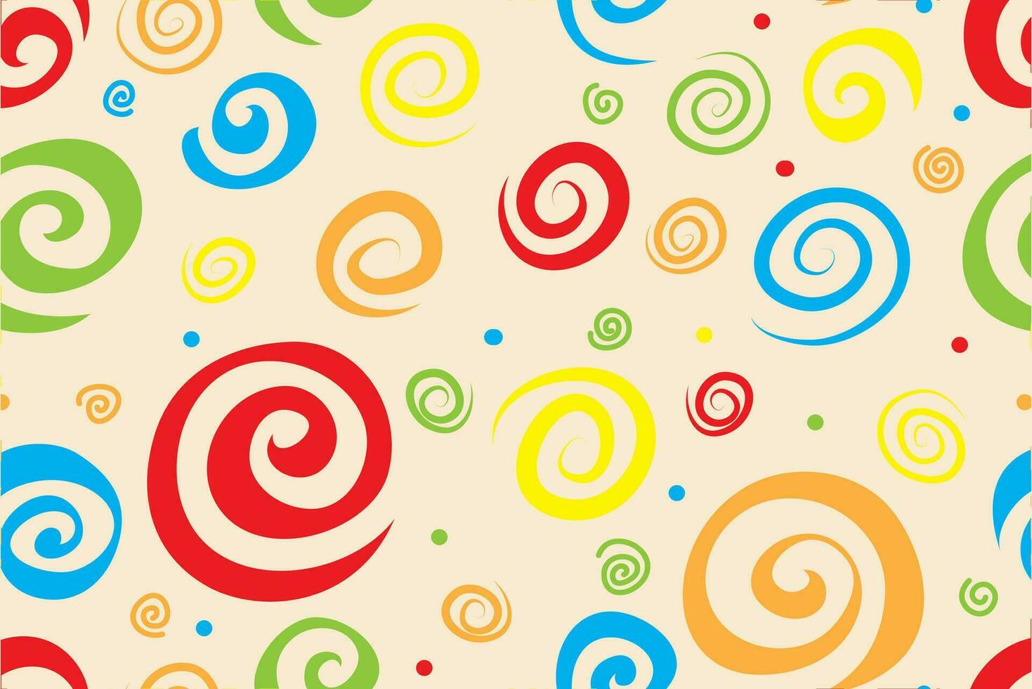 Spaß bunt Spiral- Linie Gekritzel Muster. Sammlung von kreativ abstrakt Kunst Hintergründe zum Kinder oder festlich Feier Entwürfe. einfach kindisch Gekritzel Hintergrund drucken Textur bündeln. vektor