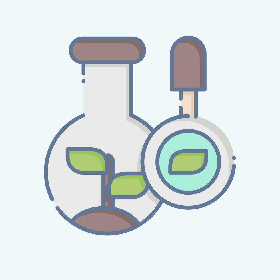 ikon biologi. relaterad till biokemi symbol. klotter stil. enkel design redigerbar. enkel illustration vektor