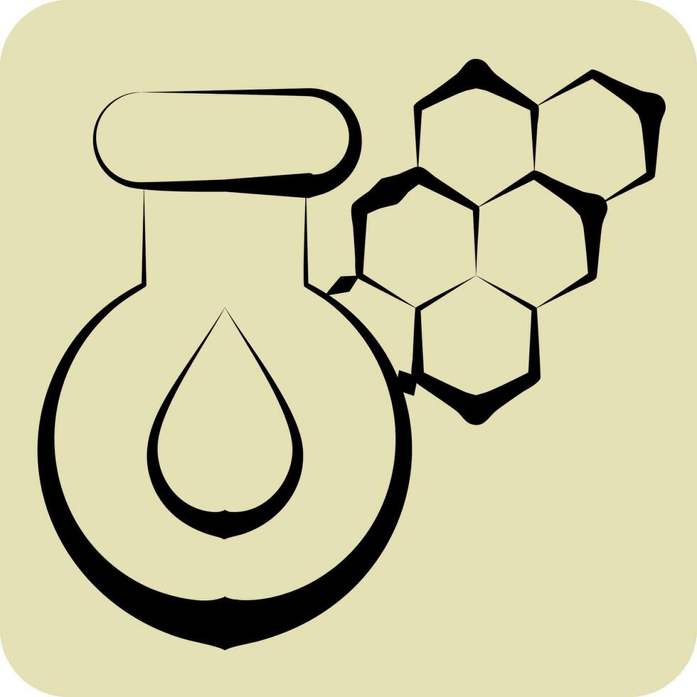 Symbol Chlorophyll. verbunden zu Biochemie Symbol. Hand gezeichnet Stil. einfach Design editierbar. einfach Illustration vektor