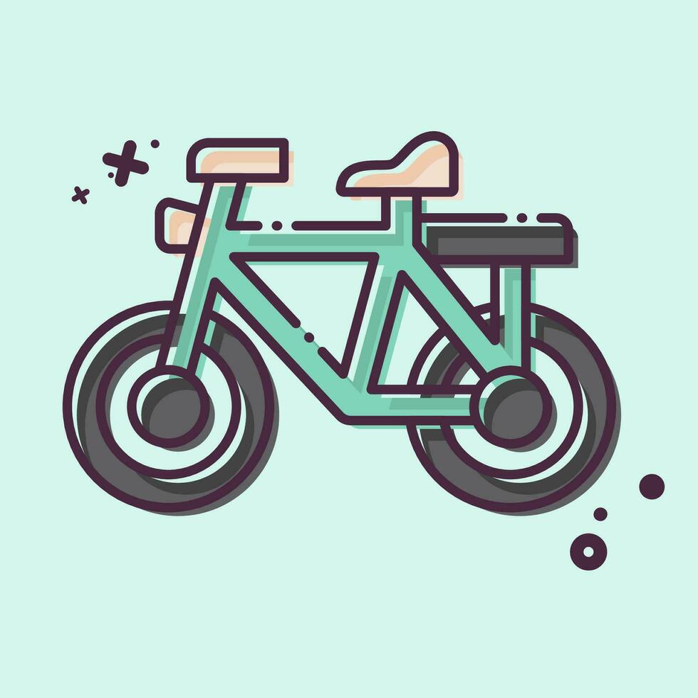 Symbol Fahrrad verbunden zu Fahrrad Symbol. mb Stil. einfach Design editierbar. einfach Illustration vektor