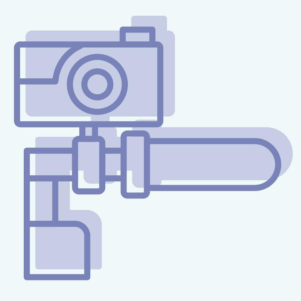 ikon kamera relaterad till cykel symbol. två tona stil. enkel design redigerbar. enkel illustration vektor