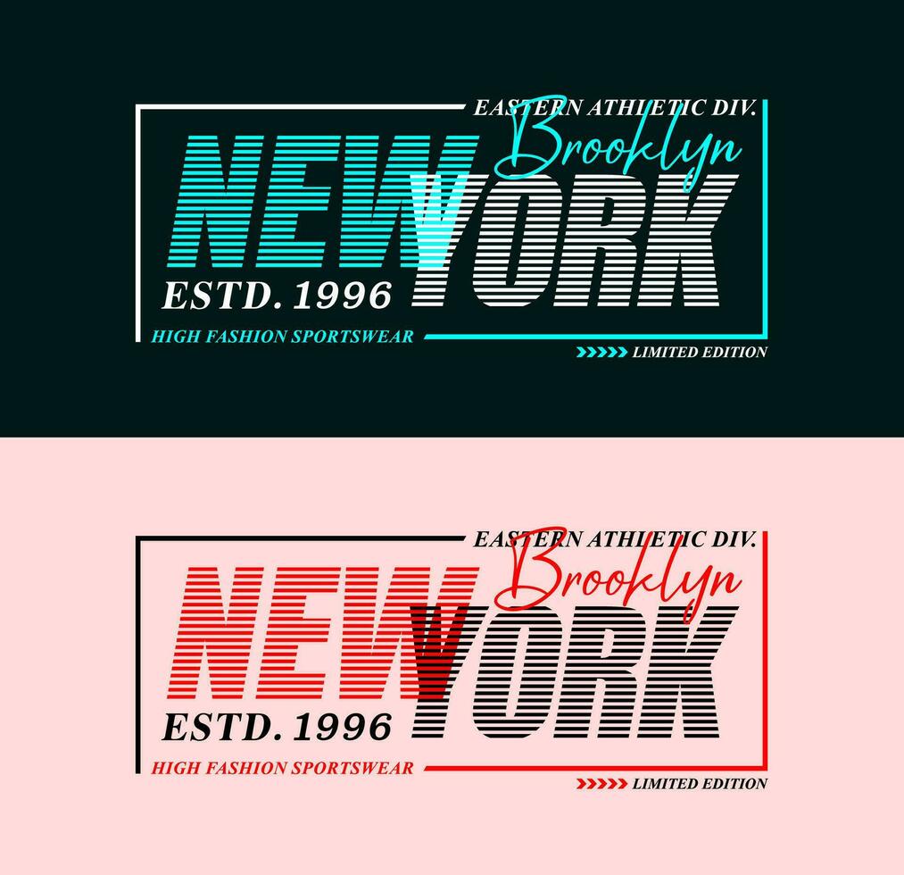 ny york typografi design, för skriva ut på t shirts etc. vektor