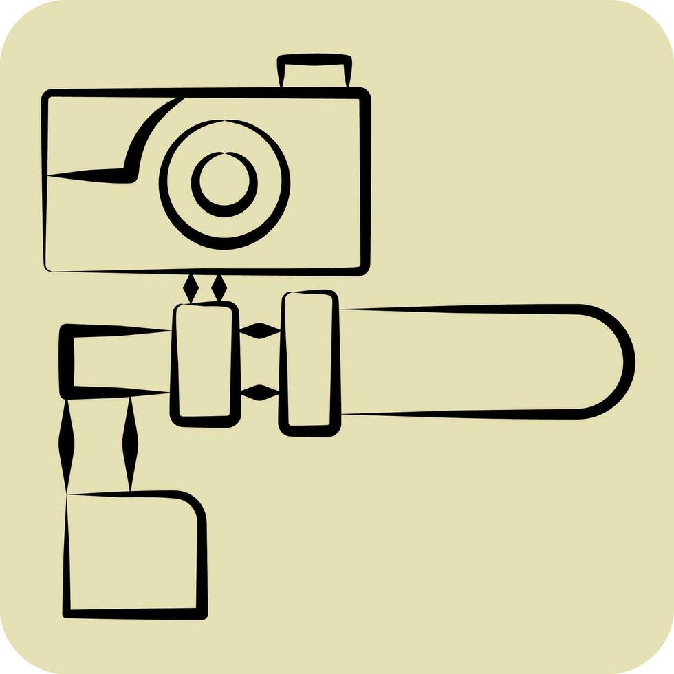 ikon kamera relaterad till cykel symbol. hand dragen stil. enkel design redigerbar. enkel illustration vektor