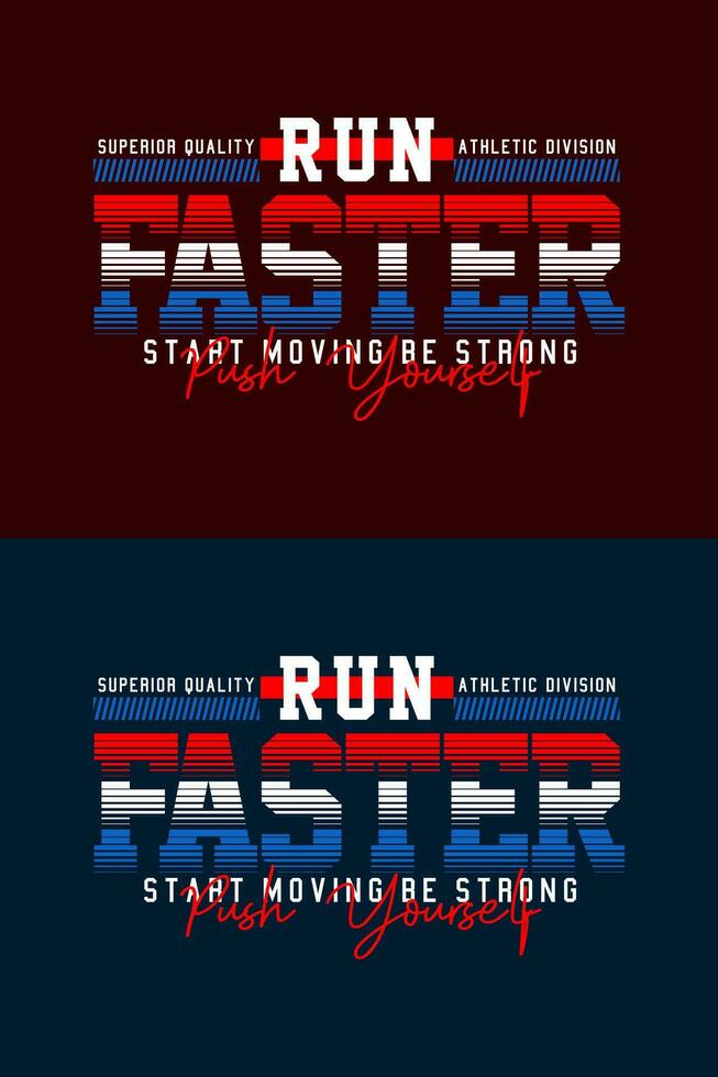 springa snabbare, för t-shirt, affischer, etiketter, etc. vektor
