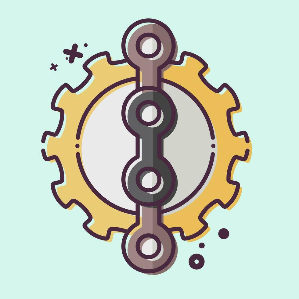 ikon kedja relaterad till cykel symbol. mbe stil. enkel design redigerbar. enkel illustration vektor