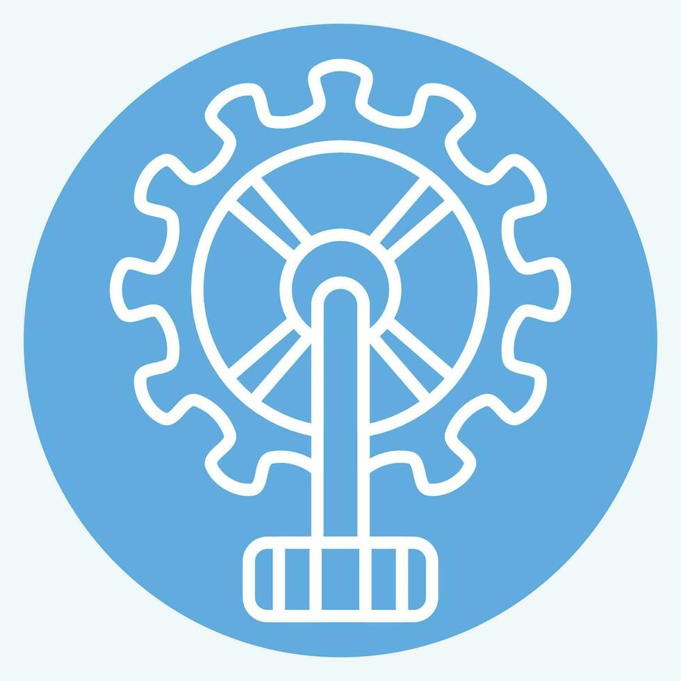 ikon redskap hjul relaterad till cykel symbol. blå ögon stil. enkel design redigerbar. enkel illustration vektor