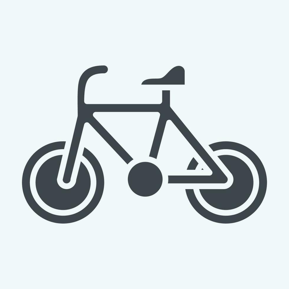 Symbol Fahrrad verbunden zu Fahrrad Symbol. Glyphe Stil. einfach Design editierbar. einfach Illustration vektor