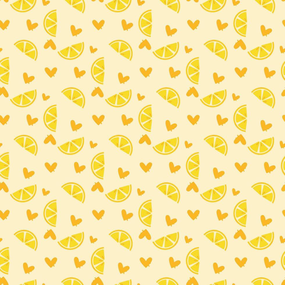 citron- med kärlek sömlös mönster design vektor