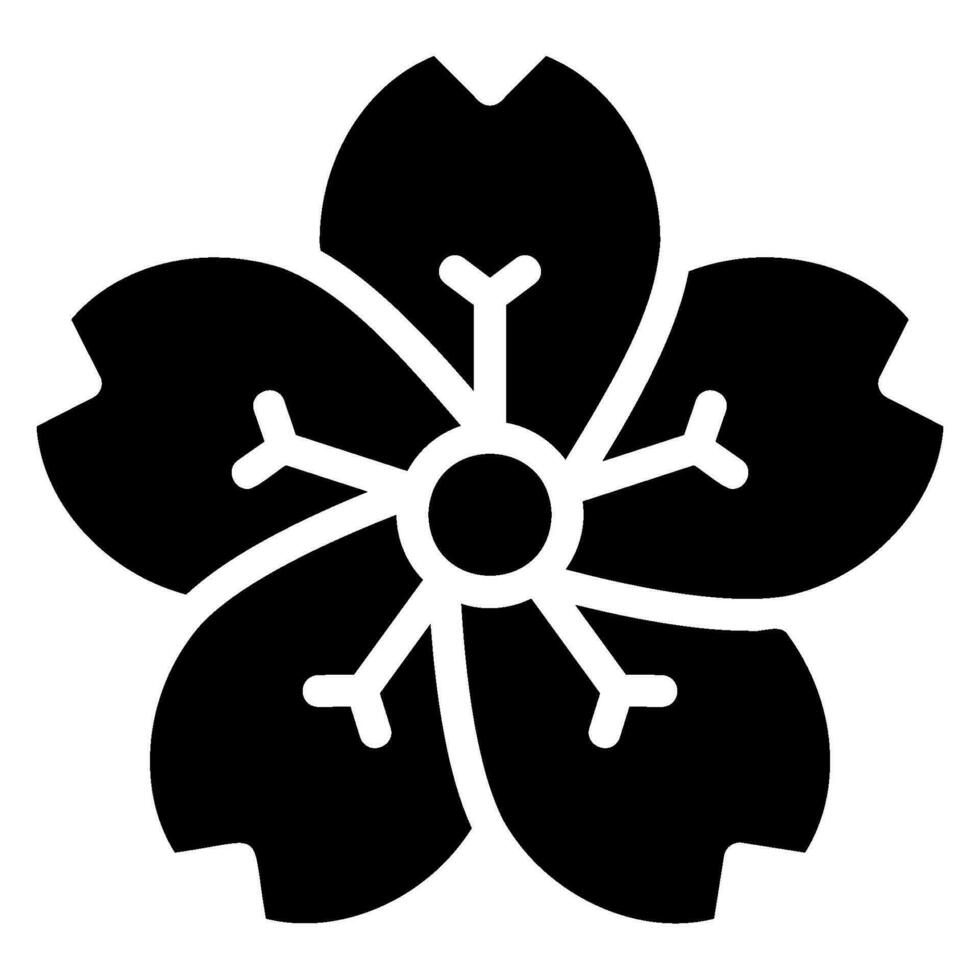 Kirschblüten-Glyphe-Symbol vektor
