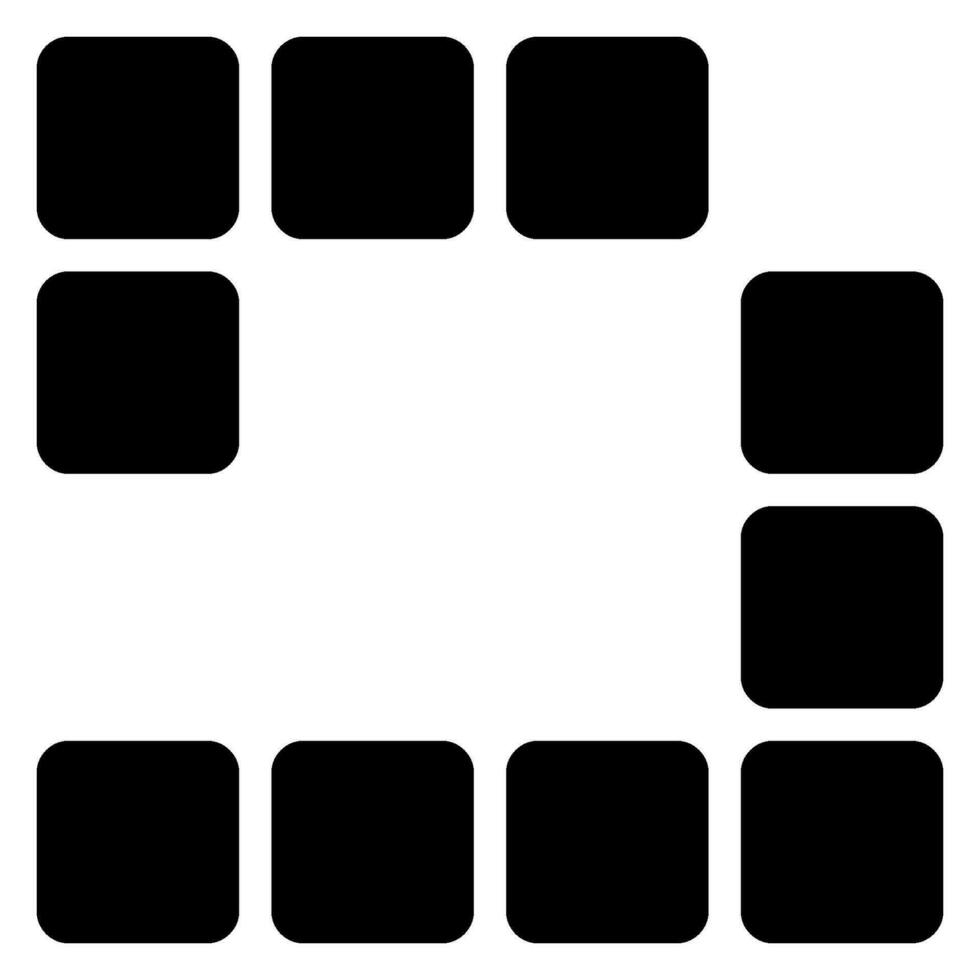 tetris glyf ikon vektor