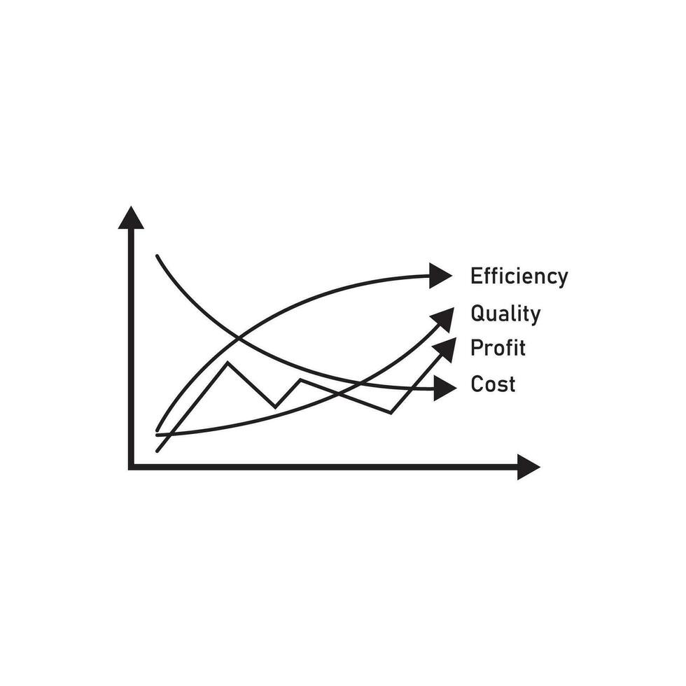 Quadrant Konzept Diagramm Logo Illustration vektor