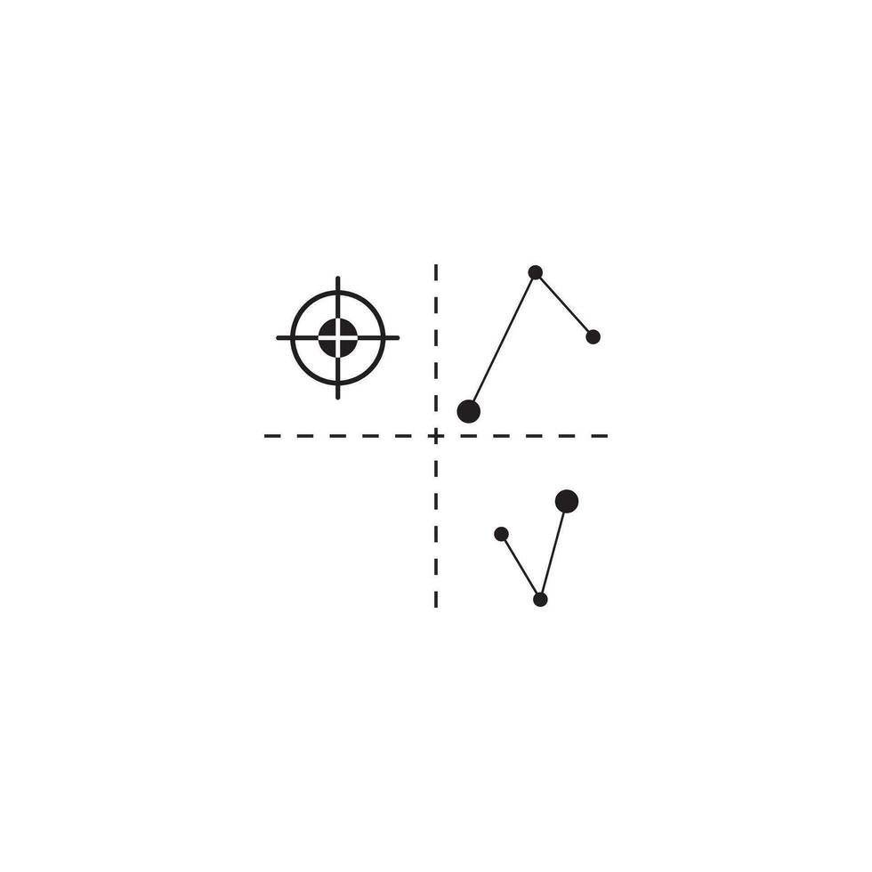 Quadrant Konzept Diagramm Logo Illustration vektor