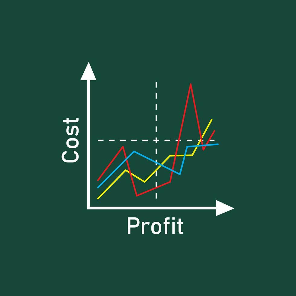 Quadrant Konzept Diagramm Logo Illustration vektor