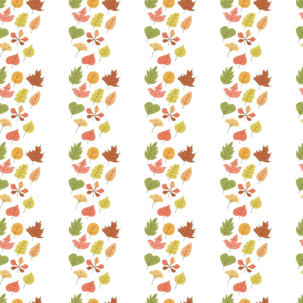 nahtlos Muster mit Herbst Blätter. Farbe eben Vektor Illustration.