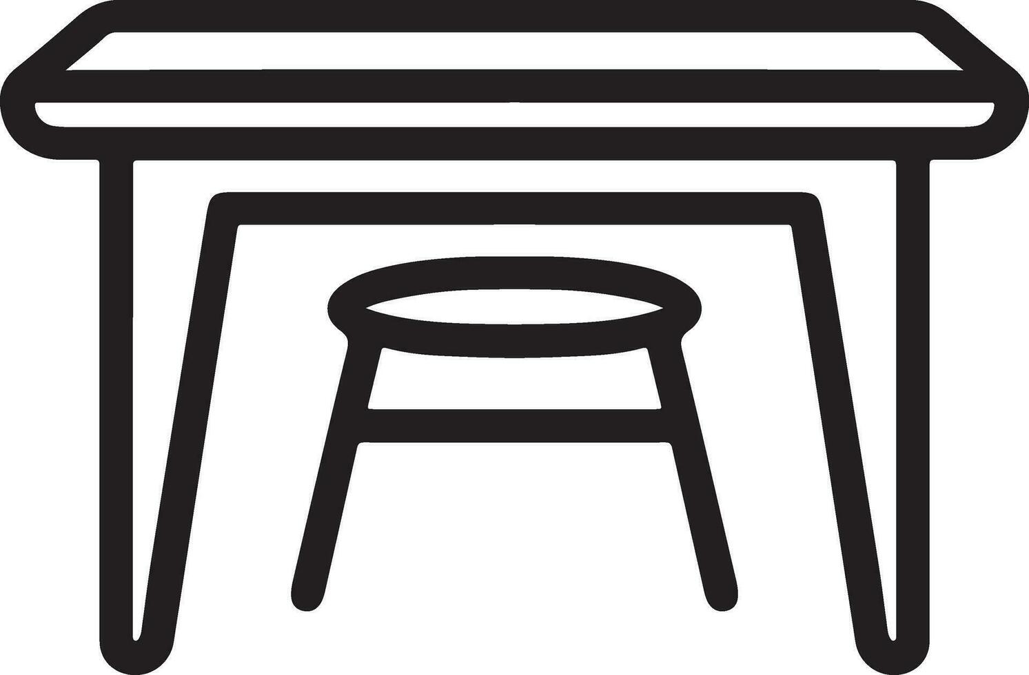hölzern Möbel - - stilvoll Stühle und Tabellen zum modern Häuser vektor