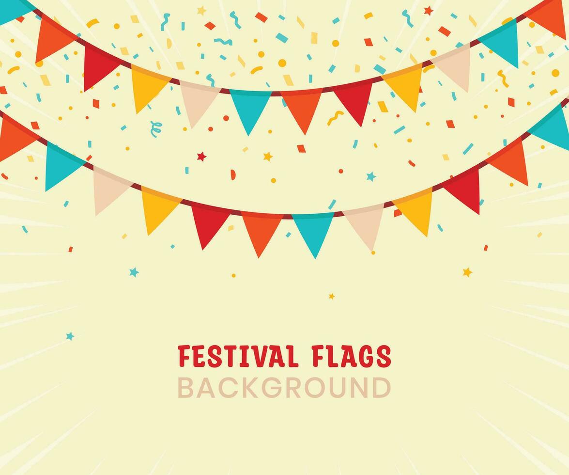 Kranz von Festival Flaggen Vektor Hintergrund