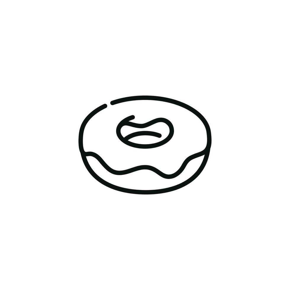 munk linje ikon isolerat på vit bakgrund vektor