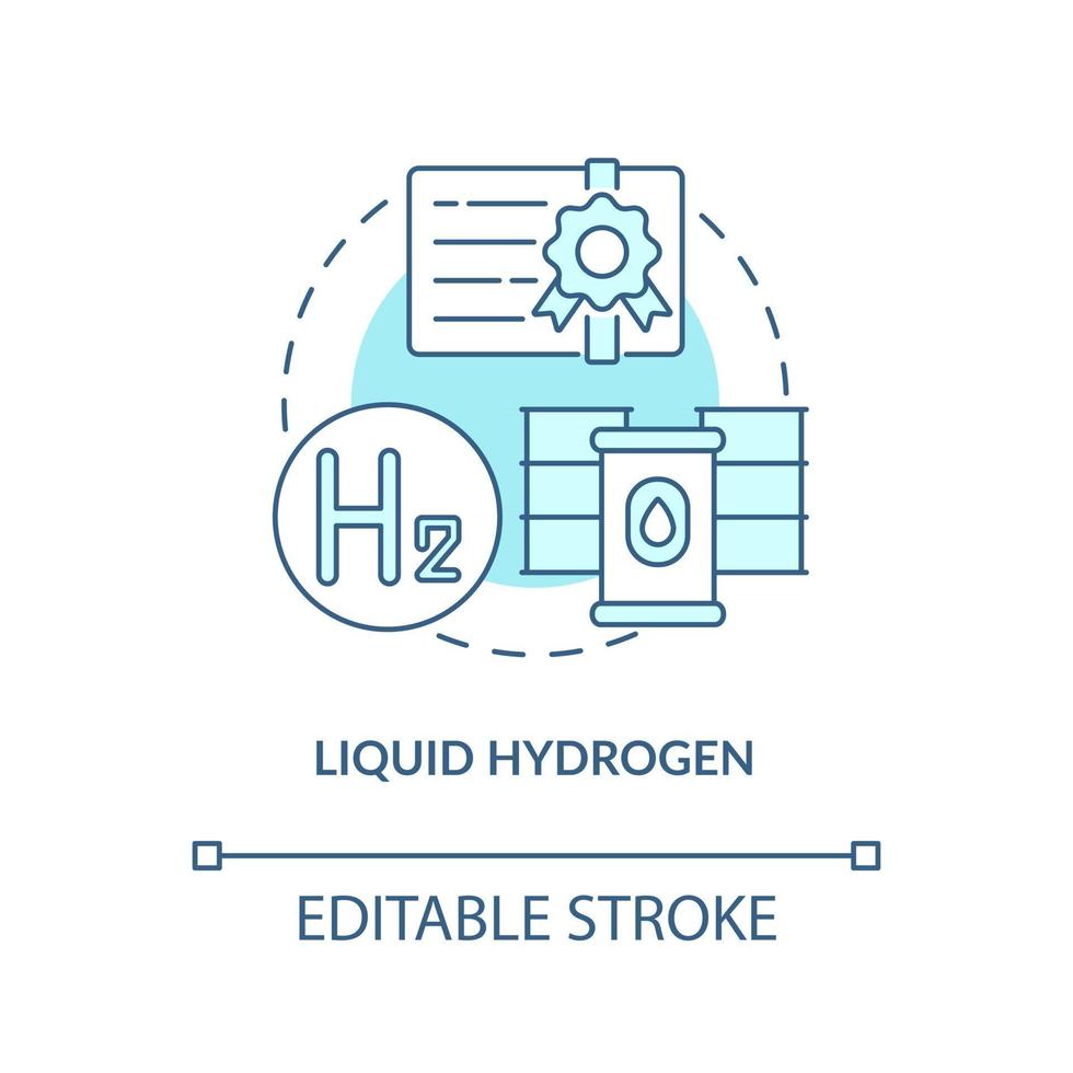 Symbol für flüssiges Wasserstoffkonzept concept vektor
