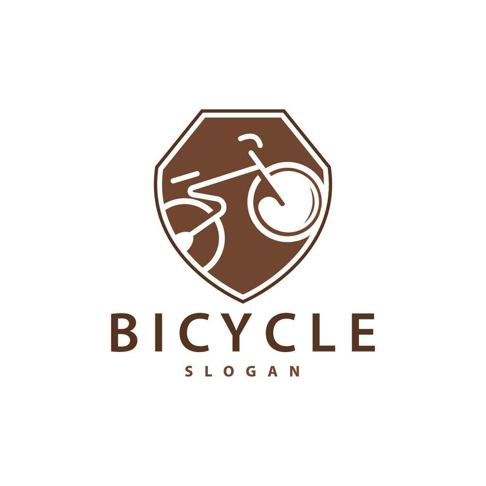 Fahrrad Logo Design Vorlage minimalistisch Illustration vektor