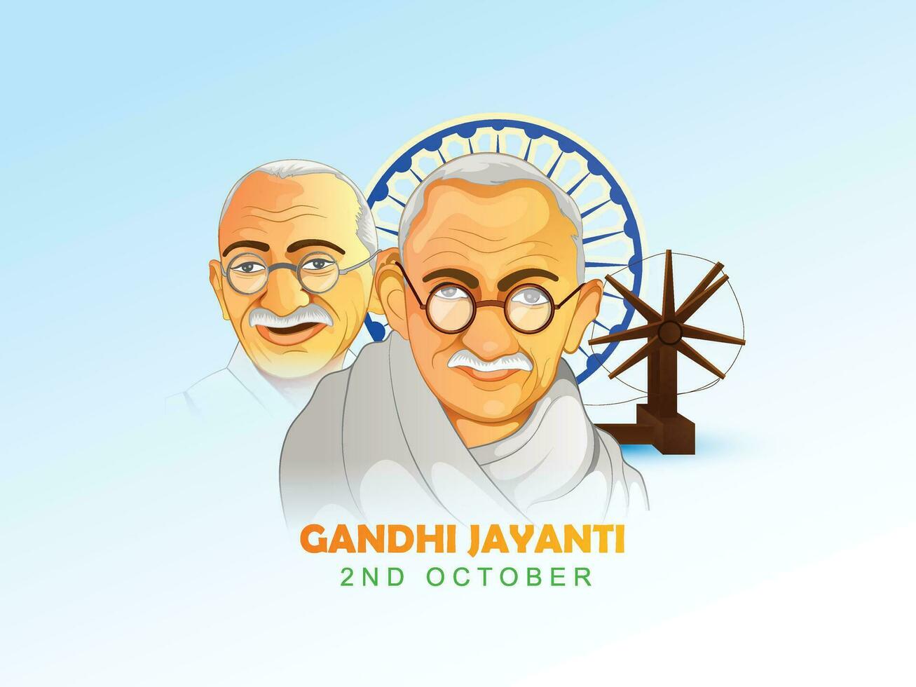 glücklich Gandhi Jayanti Vektor Illustration Design