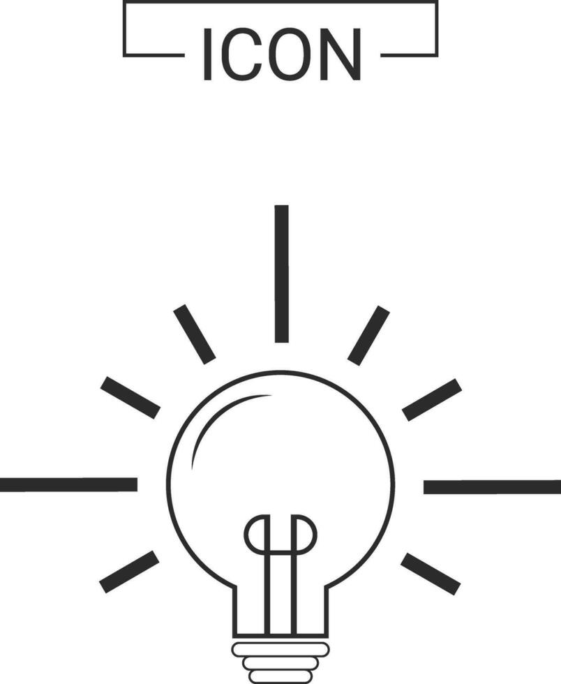 ljus Glödlampa ikon design vektor