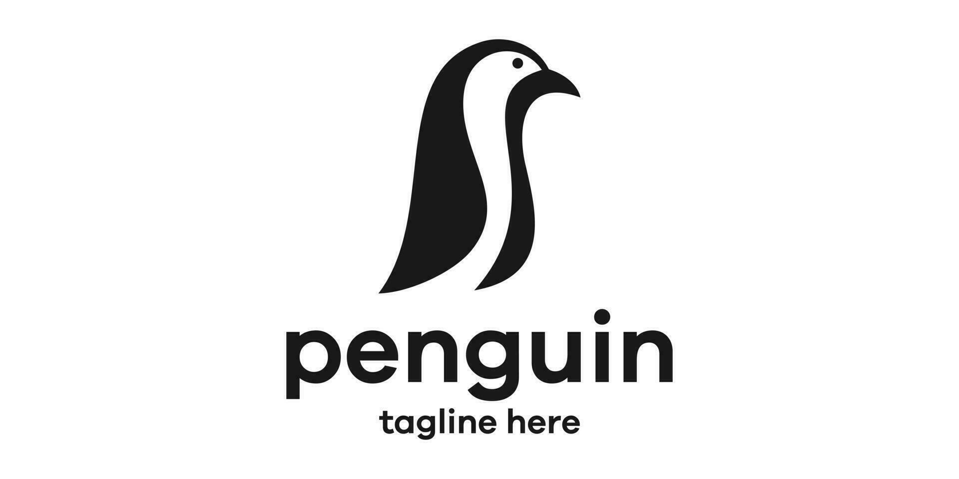 pingvin logotyp design vektor illustration