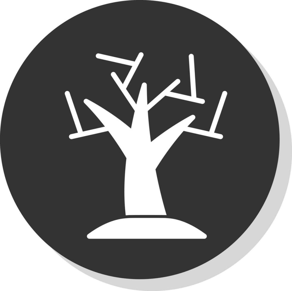 trockenes Baum-Vektor-Icon-Design vektor