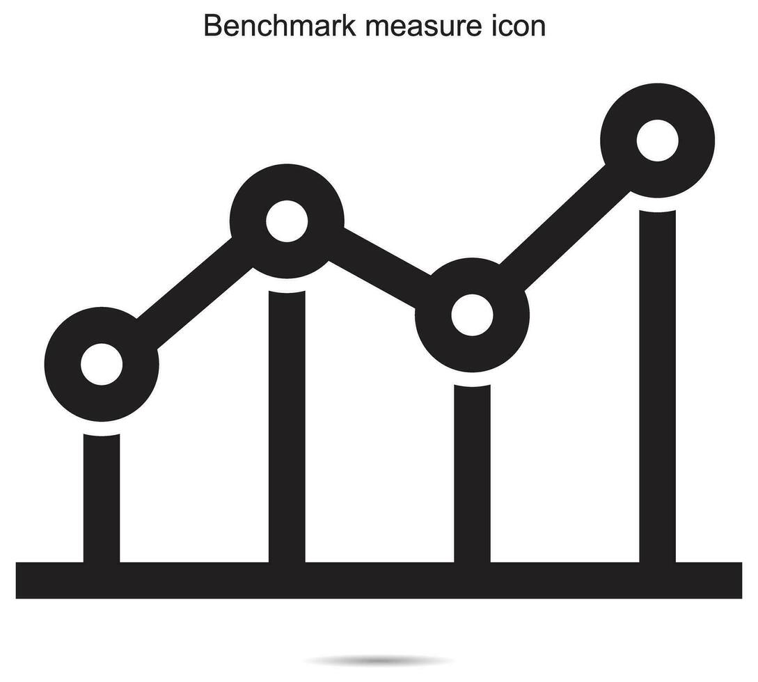 Benchmark messen Symbol, Vektor Illustration