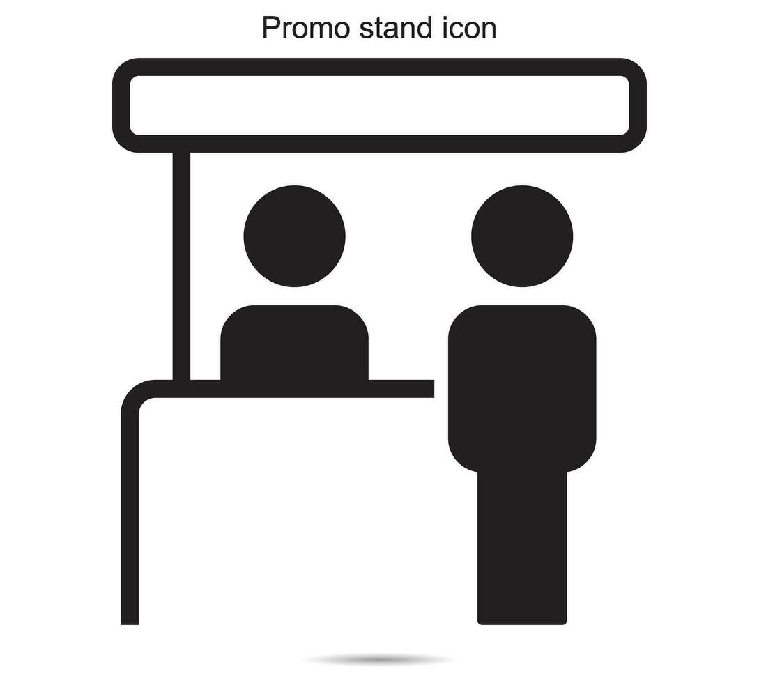 Promo Stand Symbol, Vektor Illustration