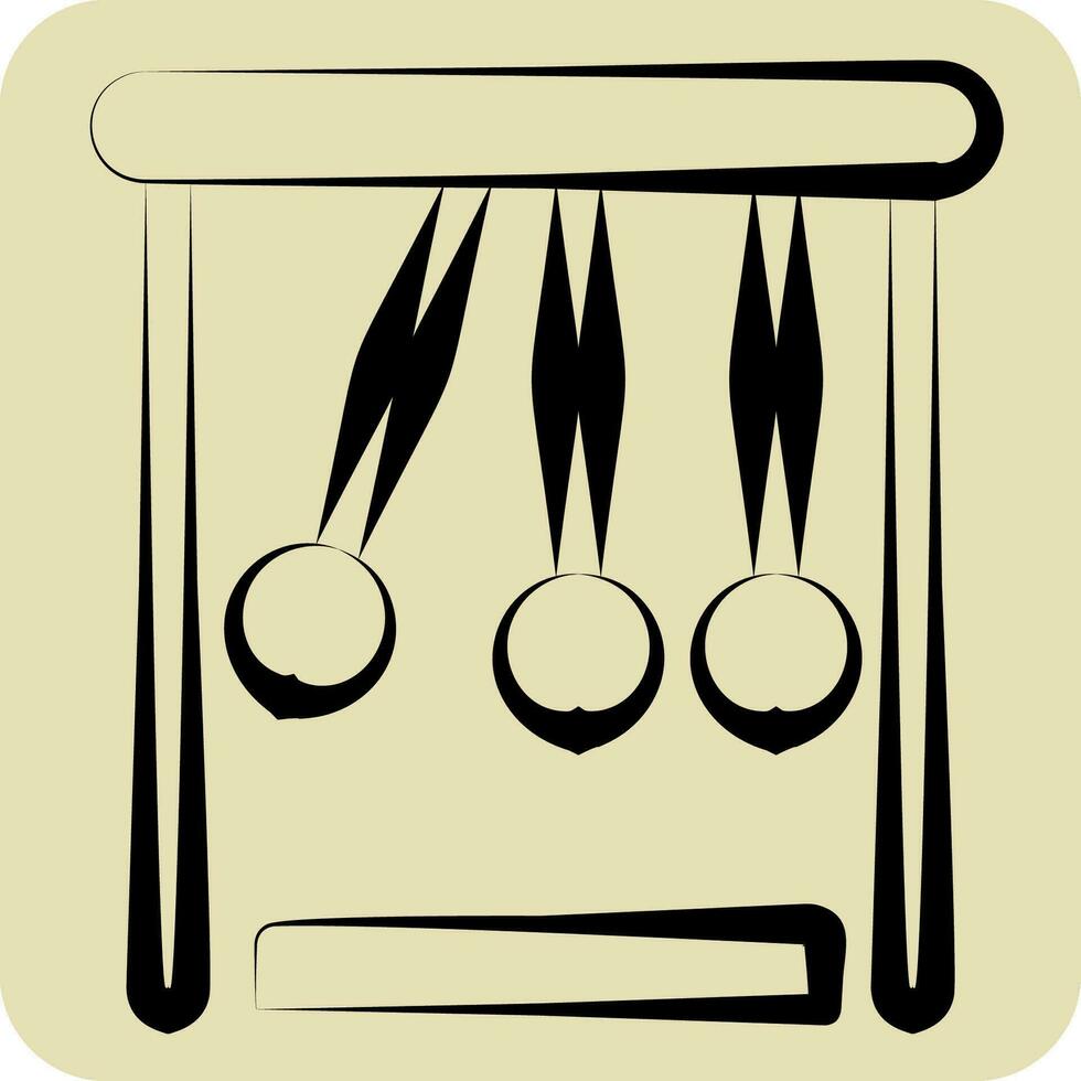 Symbol Physik. verbunden zu Biochemie Symbol. Hand gezeichnet Stil. einfach Design editierbar. einfach Illustration vektor